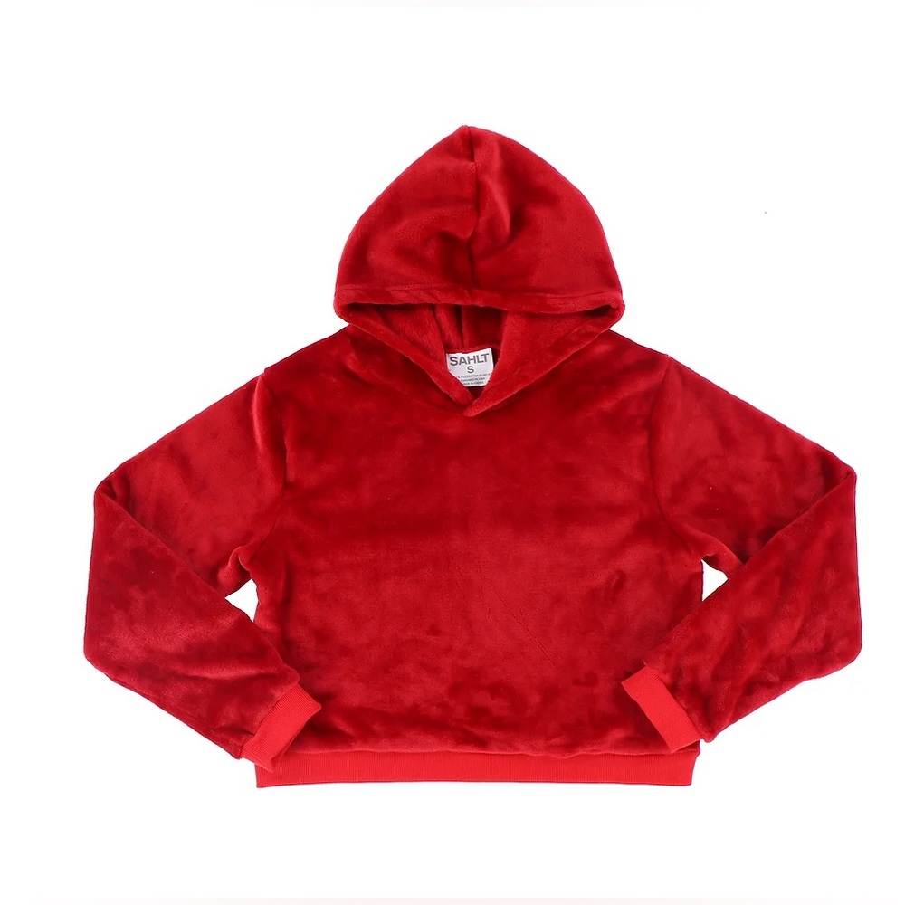 SAHLT velour hoodie. Size Large. NWT! Cute and comfy!